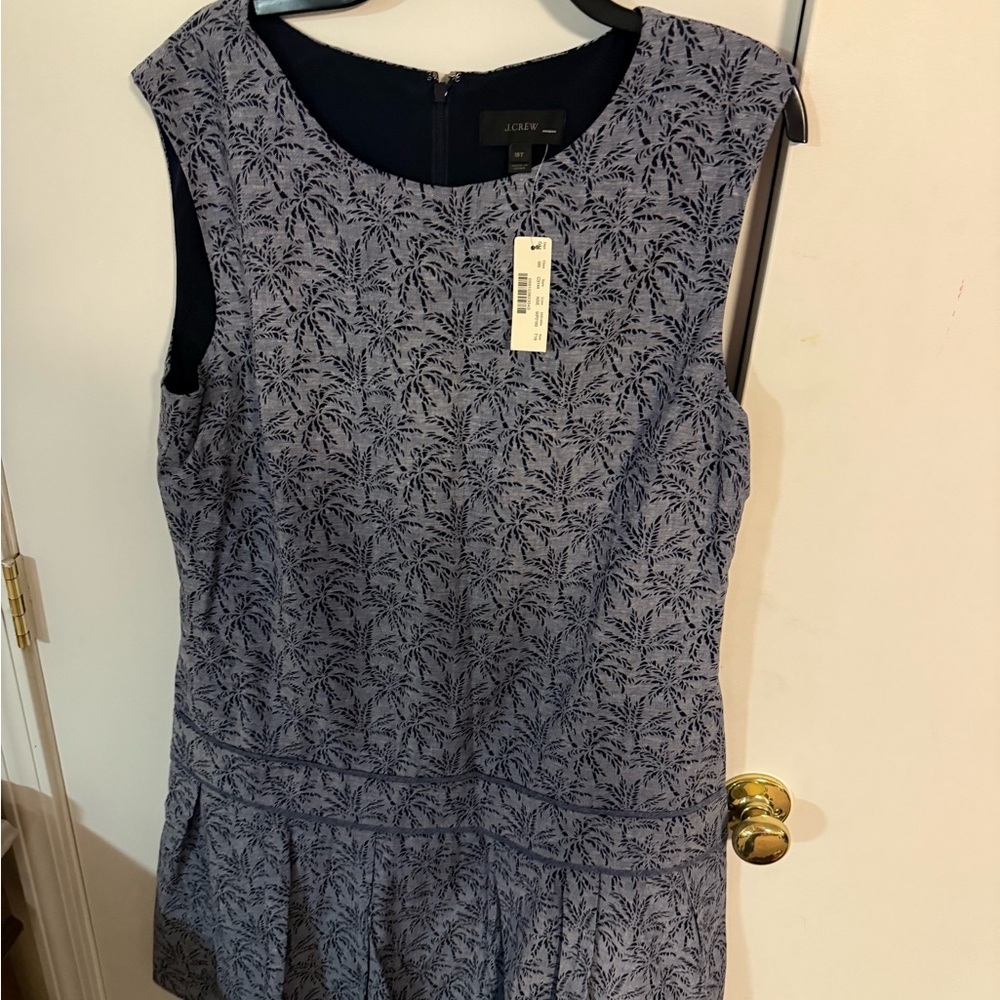 J. Crew Blue Patterned Dress - Picture 2 of 5